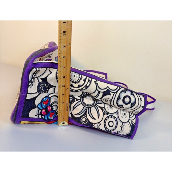 Brighton Love Groove II Canvas Shopping Tote Bag LOVE Multicolor - Picture 8 of 9